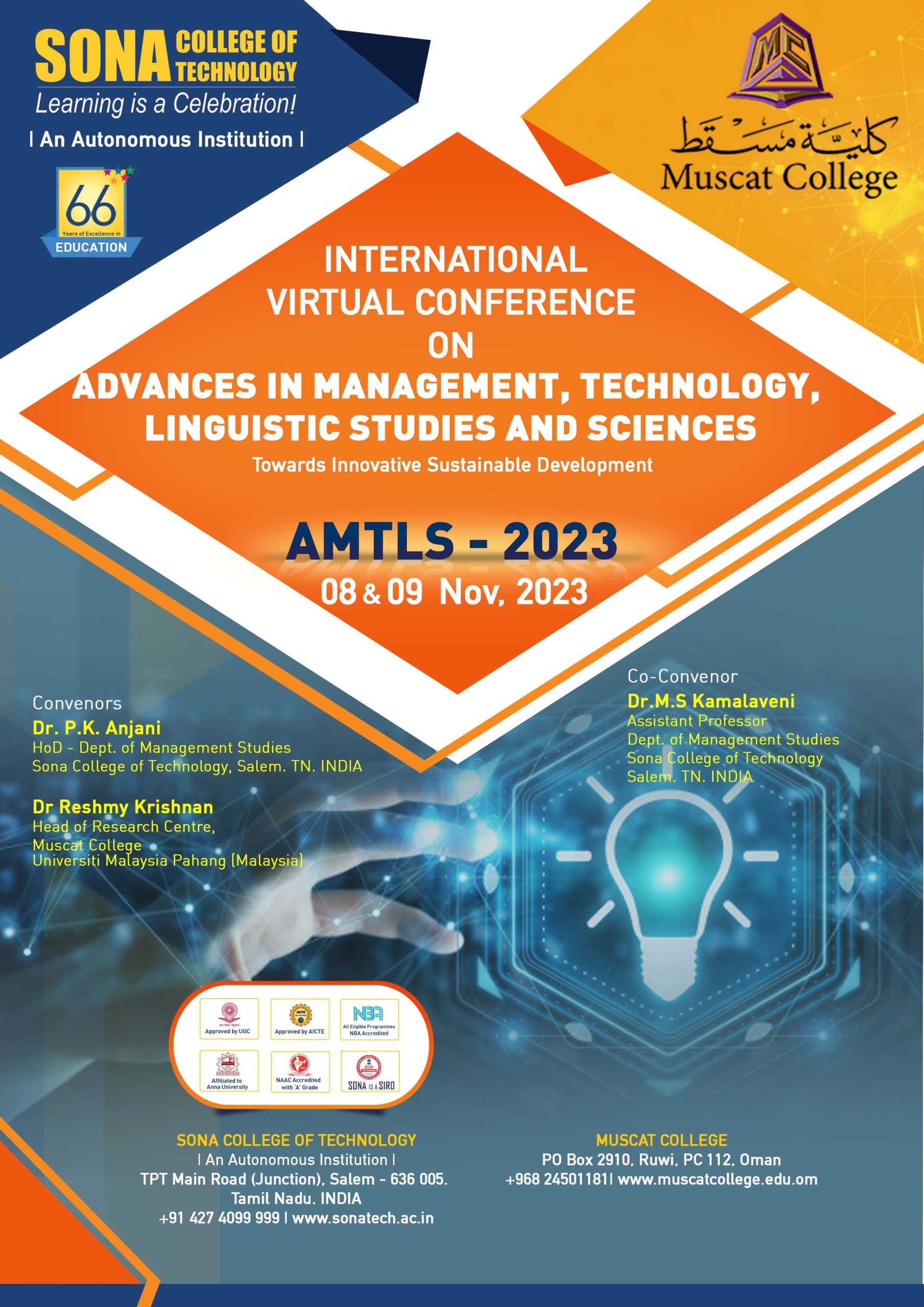 International Virtual Conference on Advances in Management, Technology, Linguistic Studies and Sciences