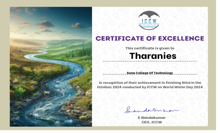 Glorious Performance in Unearth Quiz on Water Sustainability